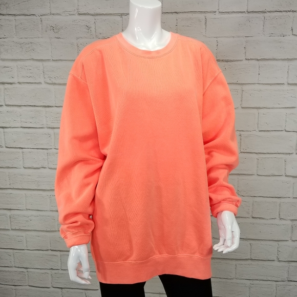 Comfort Colors Sweatshirt Neon Coral 